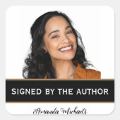 作家・ライター・ブックの起動によって署名されたブック・コピー スクエアシール (正面)