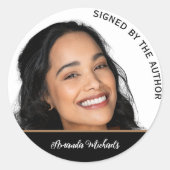 作家・ライター・ブックの起動によって署名されたブック・コピー ラウンドシール (正面)