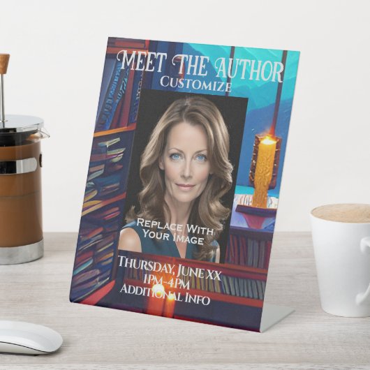 作家・ライブラリの背景の確認 台座サイン (インサイチュ)