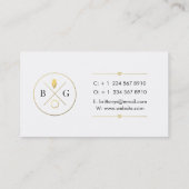 作家、作家の名刺-フェミニン上がりました 名刺 (裏面)