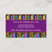 作家/作家の本のプロモーションの棚パターン 名刺 (裏面)