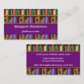 作家/作家の本のプロモーションの棚パターン 名刺 (正面/裏面)