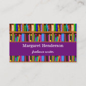 作家/作家の本のプロモーションの棚パターン 名刺 (正面)