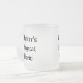 作家、古代文字、お茶かコーヒーマグ フロストグラスマグカップ (正面左)