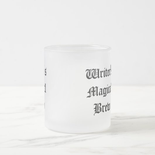 作家、古代文字、お茶かコーヒーマグ フロストグラスマグカップ (中央)