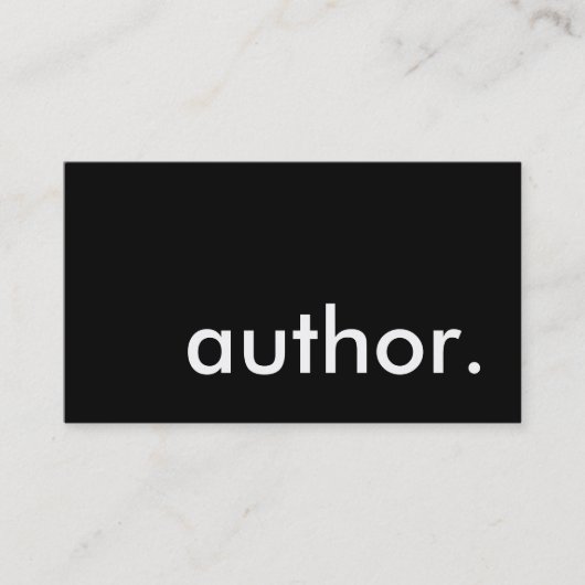 作家。 名刺 (正面)