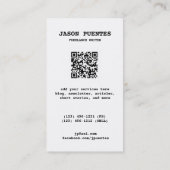 作家 名刺 (裏面)