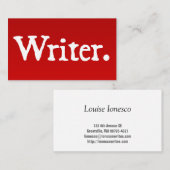 作家 名刺 (正面/裏面)