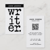 作家 名刺 (正面/裏面)