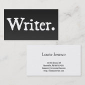 作家 名刺 (正面/裏面)