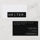 作家 名刺 (正面/裏面)