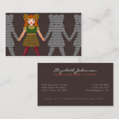 作家/本のイラストレーターのユニークな名刺 名刺 (正面/裏面)