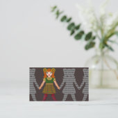 作家/本のイラストレーターのユニークな名刺 名刺 (スタンド正面)