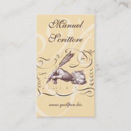 作家、本屋のための装飾的な名刺 名刺