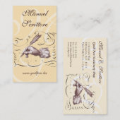 作家、本屋のための装飾的な名刺 名刺 (正面/裏面)