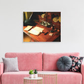 作家-紳士の机 キャンバスプリント (インサイチュ (リビング))