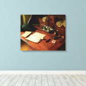 作家-紳士の机 キャンバスプリント (インサイチュ (ウッドフロア))