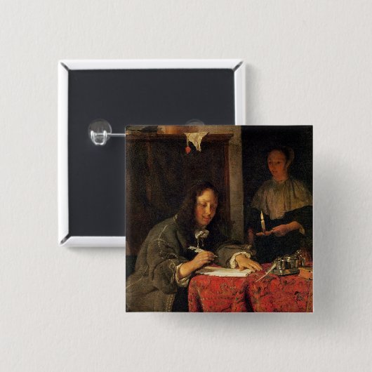 作家 缶バッジ (正面&裏面)