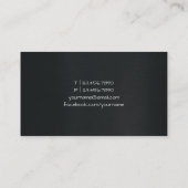 作家 / 著者 ブラック&ゴールド クイル フェザー ペン 名刺 (裏面)