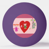 作家K.E.C.テディベアピンポンボール 卓球ボール (裏面)