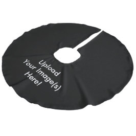 作成あなたの自身の写真のアップロードのクリスマスツリーのスカート フェイクリネンツリースカート