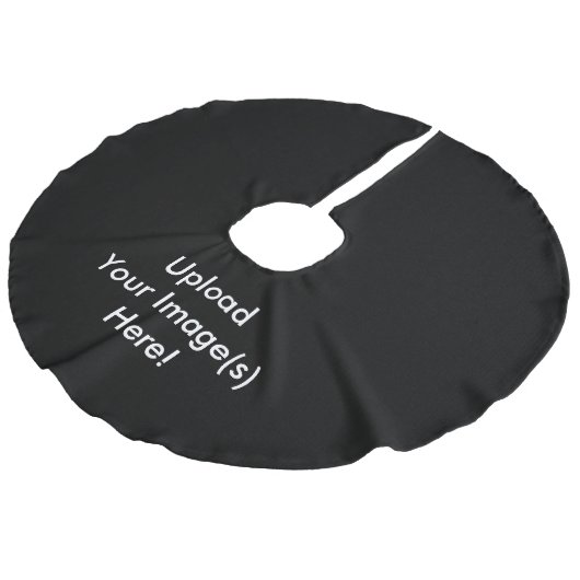 作成あなたの自身の写真のアップロードのクリスマスツリーのスカート フェイクリネンツリースカート (アングル)