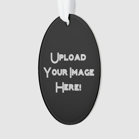 作成あなたの自身の写真のアップロードの陶磁器のオーナメント オーナメント (正面)