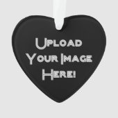 作成あなたの自身の写真のアップロードの陶磁器のオーナメント オーナメント (裏面)