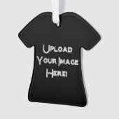 作成あなたの自身の写真のアップロードの陶磁器のオーナメント オーナメント (正面)