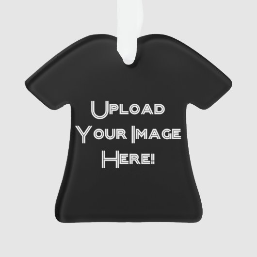 作成あなたの自身の写真のアップロードの陶磁器のオーナメント オーナメント (正面)