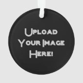 作成あなたの自身の写真のアップロードの陶磁器のオーナメント オーナメント (裏面)