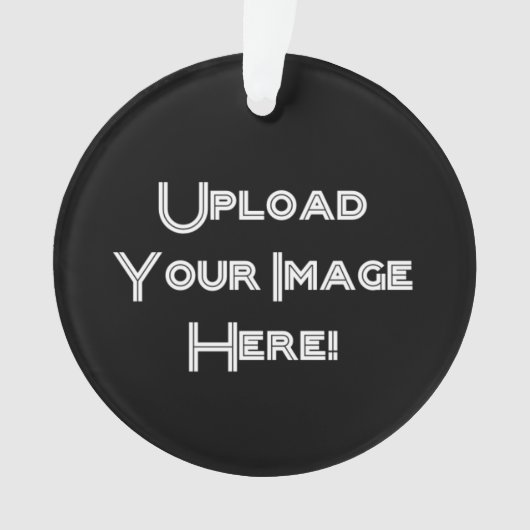 作成あなたの自身の写真のアップロードの陶磁器のオーナメント オーナメント (正面)