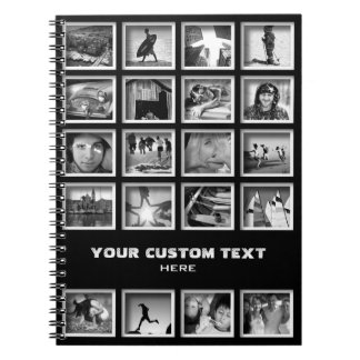 作成あなたの自身の写真のコラージュのノート ノートブック