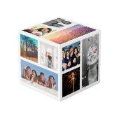 作成あなたの自身の写真のコラージュの記憶写真の立方体 フォトキューブ (正面アングル)