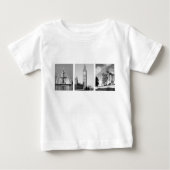 作成あなたの自身の3つの写真のコラージュ ベビーTシャツ (正面)