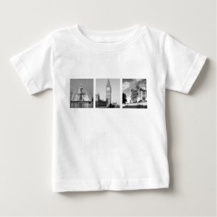 作成あなたの自身の3つの写真のコラージュ ベビーTシャツ