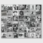 作成あなたの自身の42写真のコラージュのギフト用包装紙 ラッピングペーパー (フラット)