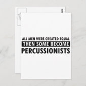 作成された均等なパーカッショニストデザイン ポストカード (正面/裏面)