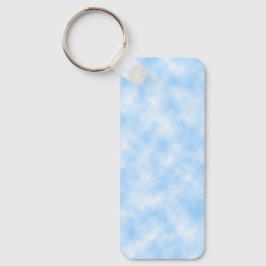 作成された青と白の雲のパターンデザイン キーホルダー