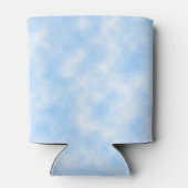 作成された青と白の雲の抽象芸術パターン 缶クーラー (裏面)