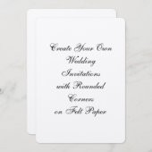 作成して下さいあなた自身の結婚式招待状を感じました5つをx 7" 招待状 (正面/裏面)