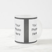 作成して下さいあなた自身の3つの写真の曇らされたガラスのマグ(10oz)を フロストグラスマグカップ (正面右)