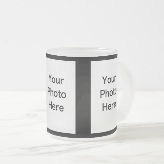 作成して下さいあなた自身の3つの写真の曇らされたガラスのマグ(10oz)を フロストグラスマグカップ (正面右)