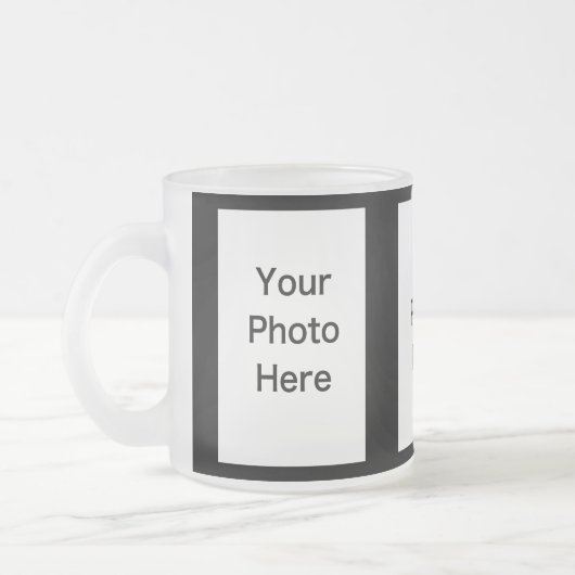 作成して下さいあなた自身の3つの写真の曇らされたガラスのマグ(10oz)を フロストグラスマグカップ (左)