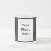 作成して下さいあなた自身の3つの写真の曇らされたガラスのマグ(10oz)を フロストグラスマグカップ (中央)