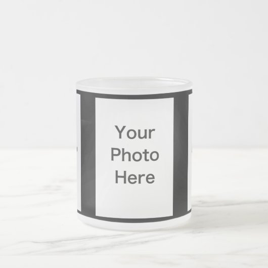 作成して下さいあなた自身の3つの写真の曇らされたガラスのマグ(10oz)を フロストグラスマグカップ (中央)