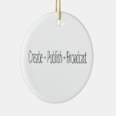 "作成して下さい • 出版して下さい • 放送は"、文字、作成します、 セラミックオーナメント (右)