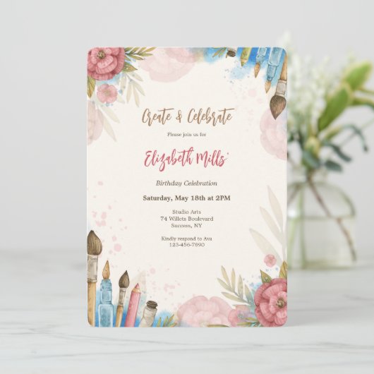 作成と祝実行 招待状 (スタンド正面)