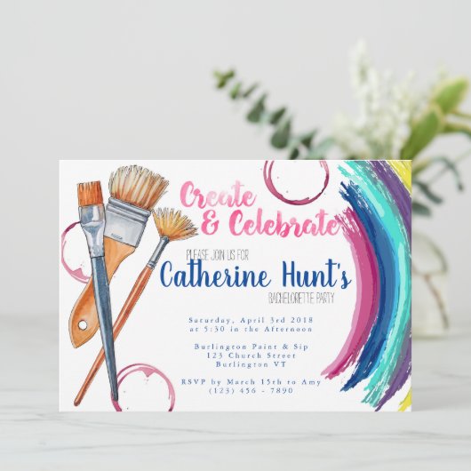 作成と祝絵を描 SIPパーティー招待状 招待状 (スタンド正面)