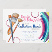 作成と祝絵を描 SIPパーティー招待状 招待状 (正面/裏面)